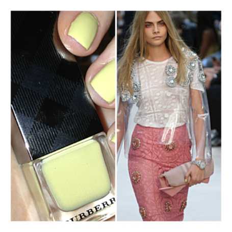 burberry-ss14-cara-nails-pale-yellow