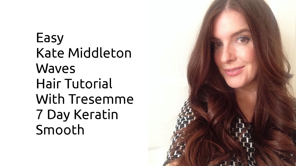 Easy Kate Middleton Waves Hair Tutorial Video with Tresemme 7 Day Keratin Smooth easy-kate-middleton-waves-hair-tutorial