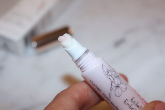Clarins White Flowers Catch Light Face Stick & Lip Perfector Swatches